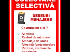Indicator pentru colectare selectiva deseuri menajere