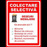 Indicator pentru colectare selectiva deseuri menajere